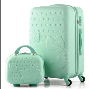 Hello Kitty 20"+13" set carry on luggage suitcase MINT COLOR